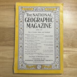 Vintage National Geographic June 1947 Washington DC Rockies Wisconsin Cheese